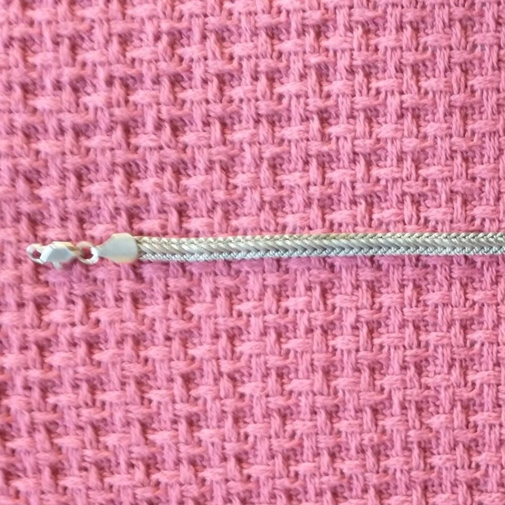 Sterling Silver Herringbone Link Bracelet - Picture 5 of 10